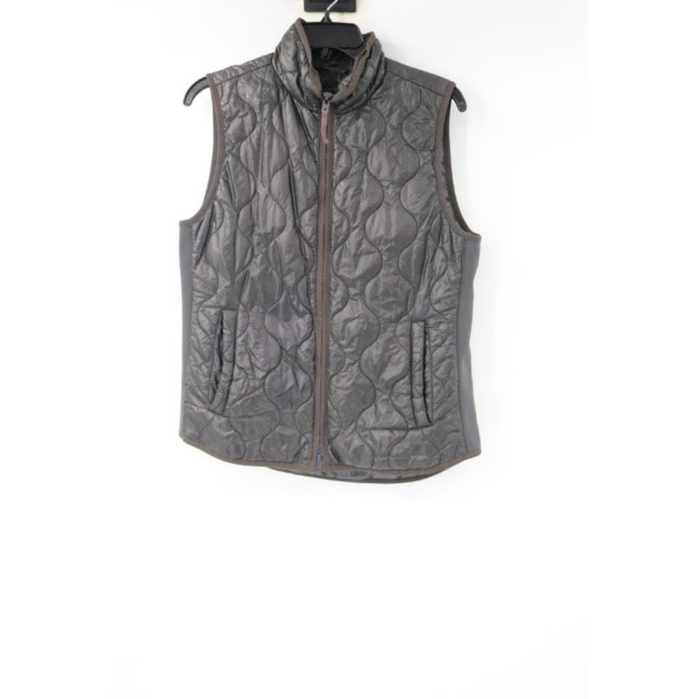 J Crew puffer Vest Womens Small Full‎ Zip Quilted Sleeveless Pockets lightweight